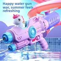 Poupée pistolet à eau jouet enfants Double buse pistolet à eau licorne extractible grande capacité pistolet à eau