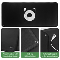 Tapis de mise à la terre anti-statique conducteur en EVA, tissé, lavable, écologique, non toxique, fin, 60x40cm, pour protection EMF