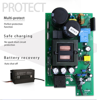 Chargeur de batterie LiFePO4 XIETONG S2500 12.6V 29.2V 50A 54.6V 30A 12V 24V 48V pour voiture hybride, chariot élévateur, voiturette de golf 630W-1800W 85%