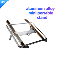 Support réglable pour ordinateur portable pliant anti-dérapant en alliage d'aluminium Mini pour ordinateur tablette portable augmentant la hauteur