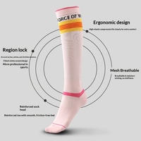 Nouvelles chaussettes de compression sportives professionnelles pour mollets, en nylon tricoté, séchage rapide, pour fitness, cyclisme, course à pied et saut à la corde