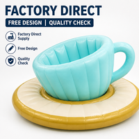 Tasse à thé gonflable personnalisée pour publicité, décoration d'événements, accessoire promotionnel, OEM ODM, logo, couleur, taille, impression personnalisée, café