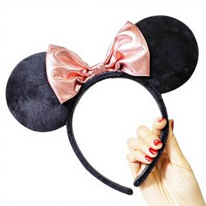 MUESTRA RETAIL H.E.R. Accesorios con Licencia Oficial: Orejas de Minnie Coloridas, Diadema de Disfraz para Niños, Cumpleaños, Fiestas, Peluche, Hecho en China - Product Image 1