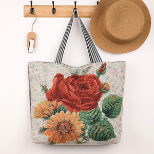 Giá Rẻ Nhất Phim Hoạt Hình Dễ Thương Động Vật Linen Giản Dị Công Suất Lớn Vai Bãi Biển Túi Xách Hàng Ngày Phụ Nữ <span class=keywords><strong>Canvas</strong></span> Tote Mua Sắm Mẹ Túi - Product Image 4