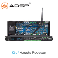 Système audio métallique 3 canaux ADSP K6L avec connectivité coaxiale, optique et USB, et télécommande pour usage domestique/KTV