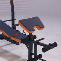 Bangku Angkat Beban Lipat dan Dapat Disesuaikan dengan Rak Barbell, Lat Pulldown, Preacher Curl Bench, dan Bench Press untuk Home Gym Grosir