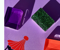 Jeu de Mahjong Américain en Acrylique Gravé 3 Couches 160 Pions Lapin Porte-Bonheur Violet avec Sac de Transport Durable et Écologique – Cadeau de Divertissement