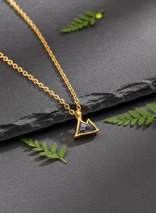 Collar de Diamantes Raros Naturales en Oro Amarillo de 14k, Estilo Sal y Pimienta, Romántico y Elegante, Joyería Unisex para Regalo - Product Image 2