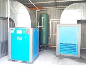 Compresseur d'air à vis TAYO Fini 30 CV 22 kW 415 V, stationnaire, refroidi, lubrifié, alimentation CA, machine industrielle SR1030 1266cfm - Product Image 5
