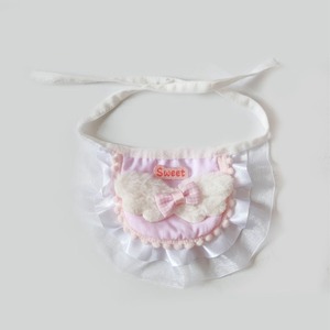 Bavoirs en dentelle pour animaux de compagnie de la série Forest Elf pour <span class=keywords><strong>chats</strong></span> et chiens, écharpe demi-cou, accessoires mignons en fibre de polyester <span class=keywords><strong>avec</strong></span> nœud et volants - Product Image 1