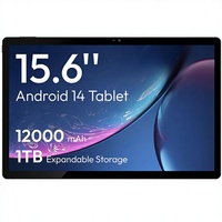 Tablette Android 14 MESWAO MES-B3 15,6 pouces avec écran IPS, processeur Helio G99 Octa-Core, 6 Go de RAM + 128 Go de ROM (1 To TF), 12000 mAh
