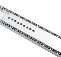 Glissières de tiroir de serveur 1U en acier inoxydable à extension complète robustes AOLISHENG pour armoires de données, rails de montage personnalisables, silencieuses