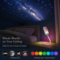 Projecteur d'étoiles USB 2-en-1 OEM ODM en gros, Veilleuse avec objectif réglable, Lentille en verre HD, Lumière de plafond RGB, CE RoHS FCC