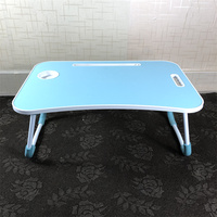 Plateau de lit pour ordinateur portable en bois et bureau debout pliable avec porte-gobelet, construction en MDF portable multicolore