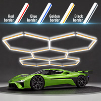 Dropshipping lampu LED heksagonal, lampu LED detail otomatis 110V/220V sarang lebah