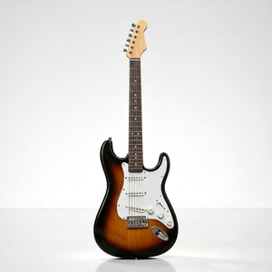 Guitarra Eléctrica de Cuerpo Sólido Tamaño Completo, Estilo <span class=keywords><strong>Stratocaster</strong></span>, Doble Cutaway, Pastillas, Puente Tremolo, para Práctica y Actuaciones - Product Image 2