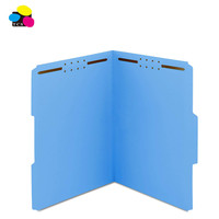 Carpeta Manila de Papel Ecológico de Fábrica de Shanghái, Tamaño Carta, Azul Claro, Expansión de 1 Pulgada, Corte de 1/3, 25/Caja, con Cierre