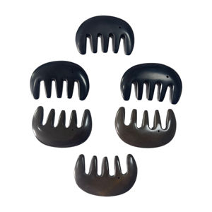 Nouvel arrivage : Peigne en pierre de Bian marron pour thérapie de raclage Guasha - Product Image 1