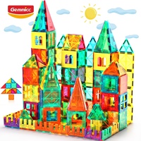 Ensemble de blocs de construction colorés pour développer les compétences motrices des enfants Gemmicc, jouets éducatifs, tuiles magnétiques, 100 pièces