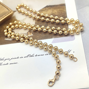Collar <span class=keywords><strong>de</strong></span> Cadena <span class=keywords><strong>de</strong></span> <span class=keywords><strong>Oro</strong></span> <span class=keywords><strong>de</strong></span> <span class=keywords><strong>18</strong></span> Quilates con Cuentas <span class=keywords><strong>de</strong></span> 4 mm y 20 Pulgadas, Regalo <span class=keywords><strong>de</strong></span> Boda Clásico, Joyería al <span class=keywords><strong>por</strong></span> <span class=keywords><strong>Mayor</strong></span> en China - Product Image 2