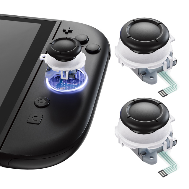 EXtremeRate White Replacement 3D Joystick for Nintendo Switch 2 Joycon