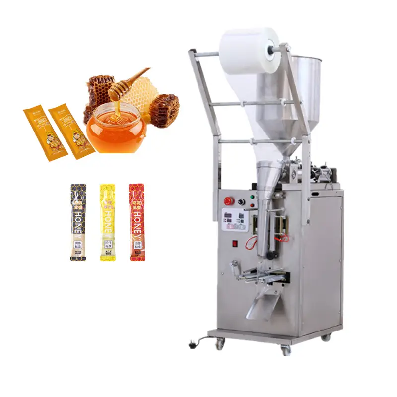 Packaging And Sachet Sealing Food Beverage Honey Equipment Ketchup Liquid Filling Mini Popcorn Heat Vertical Packing Machine