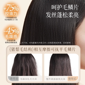 Peigne pliable en poils de sanglier Yi Yu, grand format, portable, pour massage et soin des cheveux, pour hommes et femmes - Product Image 5