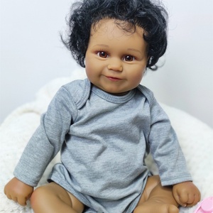 Bộ Búp Bê Babi Silicon Thật Giá Rẻ Tại Nhà Máy R & B Búp Bê Em Bé Tái Sinh Màu Đen Người Mỹ Gốc Phi - Product Image 1
