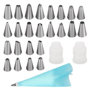 34-Piece Piping Tip Set Stainless Steel Cake Decorating Tips With Piping Bag Baking Tool Set For Cake Decorating - Product Image 4