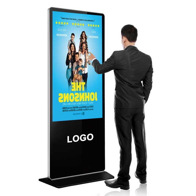 KINGONE Floor Standing 43 55 65 Inch Digital Signage LCD Panel 4K Advertising Kiosk Vertical Display