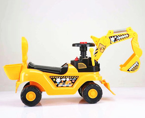 Coche de Pedales Eléctrico de Alta Calidad para Niños, Mini Tractor para Niños, Excavadora de Juguete <span class=keywords><strong>con</strong></span> Casco - Product Image 4
