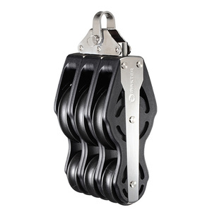 Poulie triple Master de 76 mm de diamètre avec pignon de 14 mm et plaque latérale à oreilles, quincaillerie marine pour modernisation et amélioration, en acier inoxydable - Product Image 1
