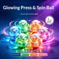 Jouet anti-stress éducatif en plastique pour jeunes garçons, style influenceur, boule rotative à pression lumineuse, spirale colorée à manivelle