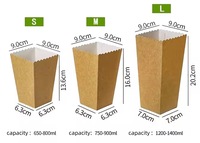 Boîtes à Popcorn Géantes Personnalisées en Carton Gaufré Qualité Alimentaire, Auto-établies, Écologiques, avec Lamination Mate, pour Emballage de Sushi