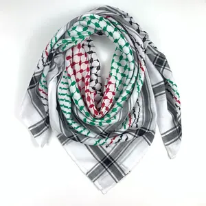 Hot Sale Jacquard New Palestine Scarf of Men Yashmagh Shemagh Black Arab Men Arafat Scarf Keffiyeh