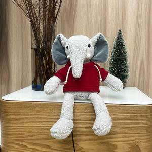 Peluche Elefante a Gambe Lunghe, Coperta per Neonati, Bambola Imbottita, Regalo Personalizzabile con Logo - Product Image 2