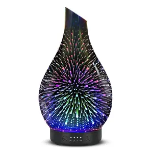 3D Firework Essential Oil <strong>Diffuser</strong> 7 Colors LED Lights Changing 100ml Glass Aromatherapy Ultrasonic Humidifier Household - Product Image 1