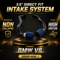 نظام سحب الهواء البارد 3.5 بوصة مع طقم خراطيم سيليكون لسيارات BMW F95 X5M F96 X6M G09 G06 مع مجموعة أنابيب عالية التدفق