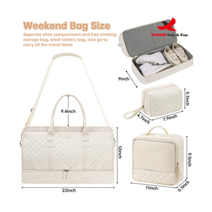 Luxury Designer Quilted Weekender Duffel <b>Bags</b> Men Custom Duffle <b>Bag</b> Canvas <b>Overnight</b> Travel Luggage <b>Bag</b> for Women - Product Image 2