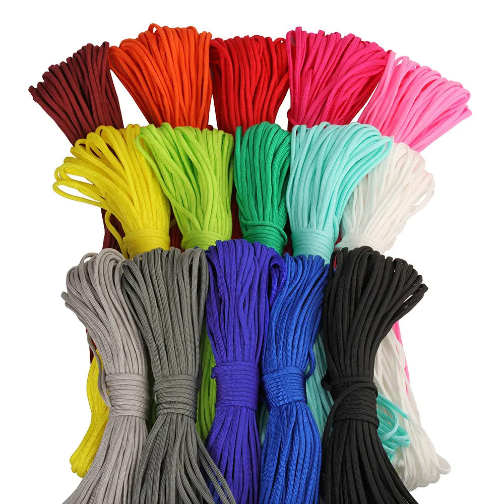 4mm 100meters hank packing 7 inner strands cores polyester paracord Parachute Cord Full in 550 Lbs
