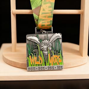 Médailles de luxe personnalisées pour la course à pied, le cyclisme et l'athlétisme, finition or et argent, impression UV, gravure laser - Product Image 6