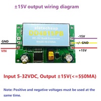 Convertisseur abaisseur DC-DC 5-32V 12V/15V, amplificateur de tension, module d'alimentation double, modèle DD4812PA/DD4815PB, audio automobile