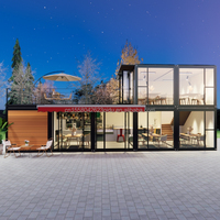 Maison Modulaire Conteneurisée Moderne à Deux Étages, 2 Chambres, Maisonnette Préfabriquée, Appartement Préfabriqué, Utilisation Commerciale, Panneau Sandwich