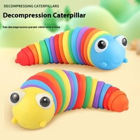 Jouet de décompression de limace sensorielle transfrontalière TikTok Puzzle Ventilation Caterpillar Vente chaude Rainbow Soulagement du stress pour enfants