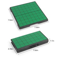 Jeu d'échecs magnétique mini inversé pour adultes - Conception pliable en bois et acrylique avec compartiments de rangement pour le développement de l'intelligence