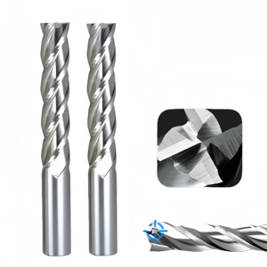 HSS HSSE High Speed Steel Straight Handle 3-edge 4-edge Extended <strong>End</strong> <strong>Mill</strong> Milling Cutter - Product Image 2