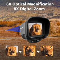 Monokular 8X perbesaran Digital, penglihatan malam baru layar 3 inci Video 2.5K untuk berburu kacamata penglihatan malam 300m cakupan penglihatan malam DT19