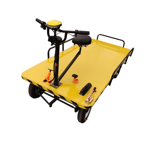 Carretilla Eléctrica de Plataforma Plana para Carga de Almacén de Corta Distancia, 1000 kg, con Barandilla y Ruedas - Product Image 2