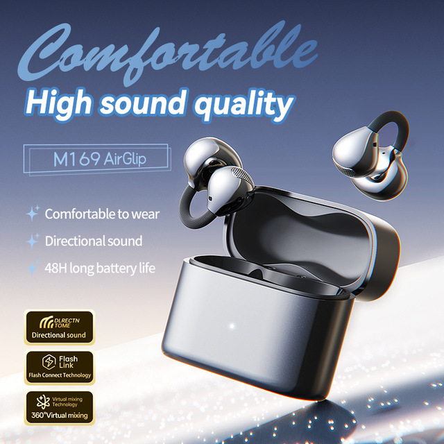 New M173 TWS Wireless Earbuds Earclip Fashion Design Long Battery Life Low Latency Earphone