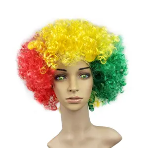 Toptan renk peruk hayranları parti malzemeleri patlama başlık karnaval festivali sahne şapka